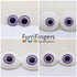 45mm Domed Puppet Eyes with Cabachon Iris - ORCHID - FurriFingers